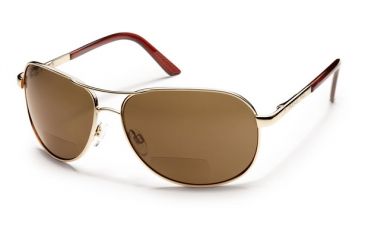 Image of Suncloud Polarized Optics Aviator 1.5 (New) Sunglasses - Gold Frame, Brown Polarized Polycarbonate Lenses S-AVPPBRGD150