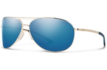 Image of Suncloud Polarized Optics Serpico 2.0 Sunglasses - Men's-Gold-Polarized Blue Mirror