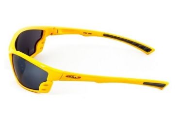 Image of Survival Optics Sunglasses Wraps/Viper Sunglasses, Yellow/Gray Nose and Tips Pads Frame, SOS Logo, Pc Decenter Smoke-fm Lens 3232