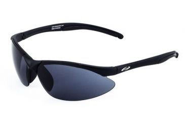 Image of Survival Optics Sunglasses X Change/Vector Sunglasses, Black Frame, Pouch/SOS Logo, Pc Blue Xlt, Smoke, Yellow, Clear Lens 1041