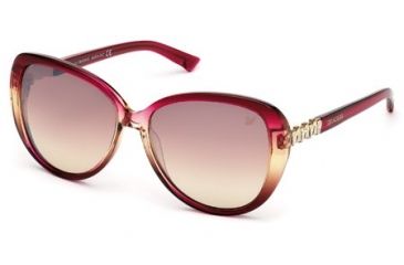 Image of Swarovski SK0029 Sunglasses - Fuxia Frame Color, Brown Mirror Lens Color