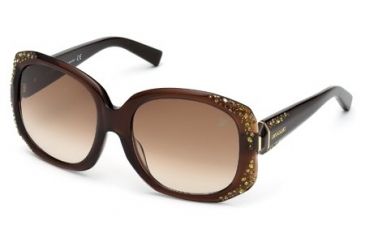 Image of Swarovski SK0042 Sunglasses - Shiny Dark Brown Frame Color, Gradient Brown Lens Color