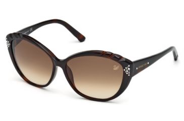 Image of Swarovski SK0056 Sunglasses - Dark Havana Frame Color, Gradient Brown Lens Color