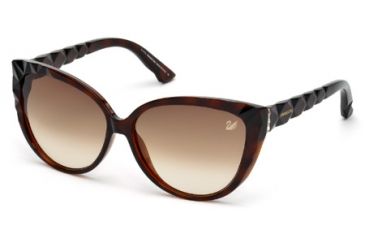 Image of Swarovski SK0059 Sunglasses - Dark Havana Frame Color, Gradient Brown Lens Color
