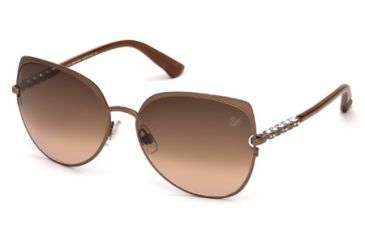 Image of Swarovski SK0066 Sunglasses - Shiny Light Brown Frame Color, Gradient Brown Lens Color