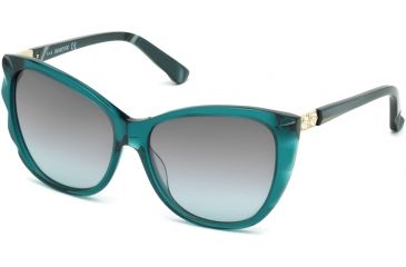 Image of Swarovski SK0117 Sunglasses - Shiny Dark Green Frame Color, Gradient Brown Lens Color