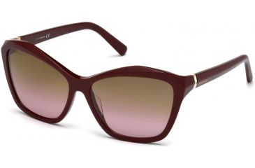 Image of Swarovski SK0135 Sunglasses - Bordeaux Frame Color, Gradient Brown Lens Color