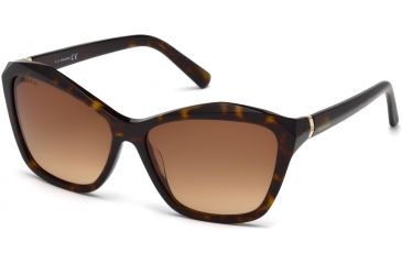 Image of Swarovski SK0135 Sunglasses - Dark Havana Frame Color, Gradient Brown Lens Color