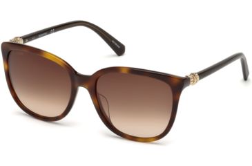Image of Swarovski SK0146-H Sunglasses - Dark Havana Frame, Brown Mirror Lenses, 56 mm Lens Diameter SK0146-H5652G
