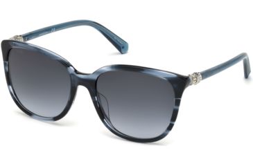 Image of Swarovski SK0146-H Sunglasses - Shiny Blue Frame, Gradient Blue Lenses, 56 mm Lens Diameter SK0146-H5690W