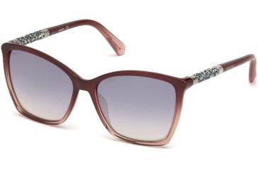 Image of Swarovski SK0148 Sunglasses - Shiny Bordeaux Frame Color, Smoke Mirror Lens Color