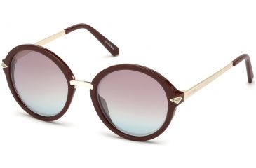 Image of Swarovski SK0153 Sunglasses - Shiny Bordeaux Frame Color, Bordeaux Mirror Lens Color
