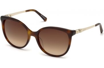 Image of Swarovski SK0155 Sunglasses - Dark Havana Frame Color, Gradient Brown Lens Color