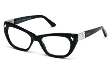Image of Swarovski SK5076 Eyeglass Frames - Shiny Black Frame Color