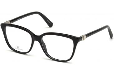 Image of Swarovski SK5242 Eyeglass Frames - Shiny Black Frame Color, Shiny Black Lens Color