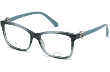 Image of Swarovski SK5255 Eyeglass Frames - Shiny Turquoise Frame Color