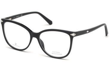 Image of Swarovski SK5283 Eyeglass Frames - Shiny Black Frame Color, Shiny Black Lens Color