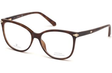 Image of Swarovski SK5283-F Prescription Eyeglasses - Dark Havana Frame, Dark Havana Lenses, 54 mm Lens Diameter SK5283-F54052