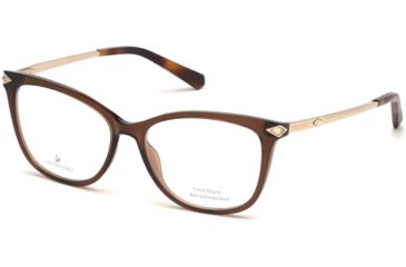 Image of Swarovski SK5284 Eyeglass Frames - Light Brown Frame Color