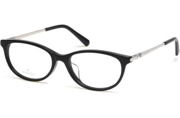 Image of Swarovski SK5294-D Progressive Prescription Eyeglasses - Shiny Black Frame, Shiny Black Lenses, 53 mm Lens Diameter SK5294-D53001