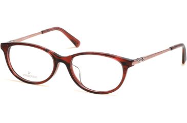 Image of Swarovski SK5294-D Progressive Prescription Eyeglasses - Shiny Bordeaux Frame, Shiny Bordeaux Lenses, 53 mm Lens Diameter SK5294-D53069
