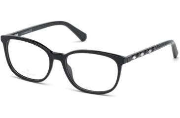 Image of Swarovski SK5300 Eyeglass Frames - Shiny Black Frame Color, Shiny Black Lens Color