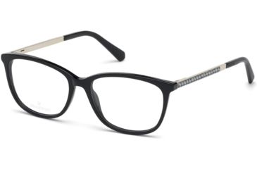 Image of Swarovski SK5308-F Bifocal Prescription Eyeglasses - Shiny Black Frame, Shiny Black Lenses, 53 mm Lens Diameter SK5308-F53001