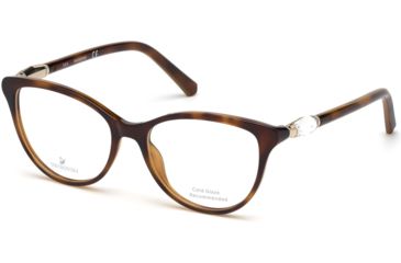 Image of Swarovski SK5311 Eyeglass Frames - Dark Havana Frame Color, Dark Havana Lens Color