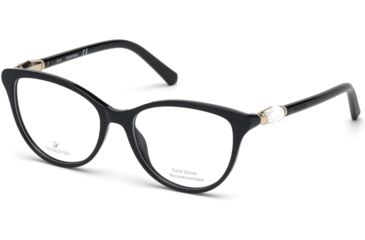 Image of Swarovski SK5311-F Progressive Prescription Eyeglasses - Shiny Black Frame, Shiny Black Lenses, 52 mm Lens Diameter SK5311-F52001