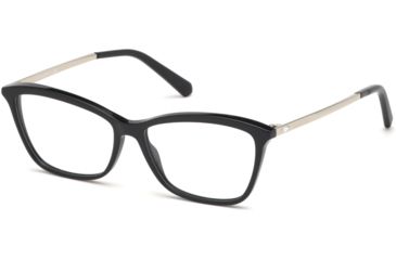 Image of Swarovski SK5314-F Eyeglass Frames - Shiny Black Frame, Shiny Black Lenses, 54 mm Lens Diameter SK5314-F54001