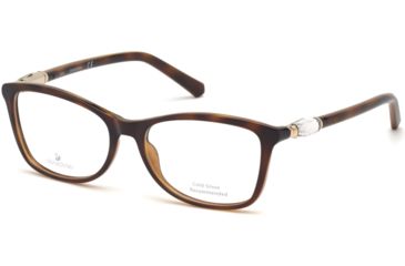 Image of Swarovski SK5336 Eyeglass Frames - Dark Havana Frame Color
