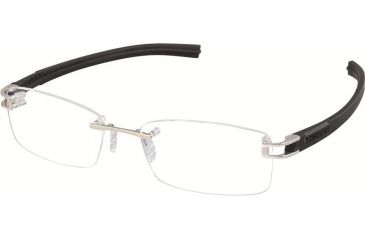 Image of Tag Heuer 7645 Single Vision Prescription Eyeglasses, Pure Frame - Black Temples Frame, Clear Lens-7645-011SV