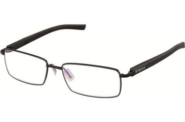 Image of Tag Heuer 8005 Single Vision Prescription Eyeglasses, Black Frame - Black Temples Frame, Clear Lens-8005-001SV