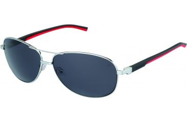 Image of Tag Heuer Automatic Sunglasses, Palladium Frame/Black Red Temples, Grey Outdoor Lens 0884-102