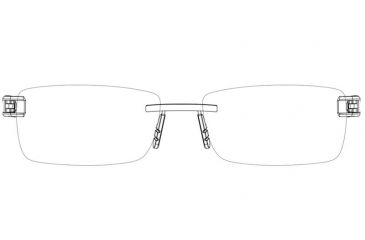 Image of Tag Heuer 0153 Single Vision Prescription Eyeglasses PVD Black Frame