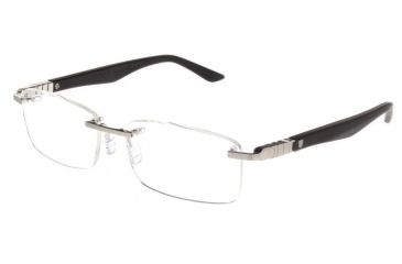 Image of Tag Heuer Legend Acetate Rimless 9341 Bifocal Prescription Eyeglasses, Matte Black/Shiny Black Frame, 9341-001BI