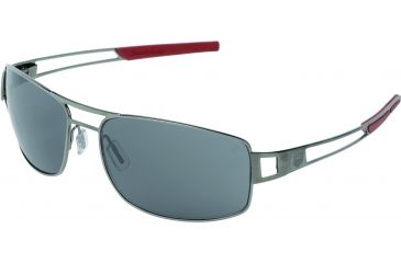 Image of Tag Heuer Speedway Sunglasses, Dark Frame/Red Temples, Grey Outdoor Lens 0201-102