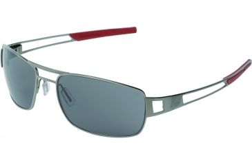 Image of Tag Heuer Speedway Sunglasses, Dark Frame/Red Temples, Grey Outdoor Lens 0203-102