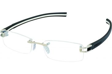 Image of Tag Heuer Track S Eyeglasses, Pure Frame/Black White Temples, Clear Lens 7642-003