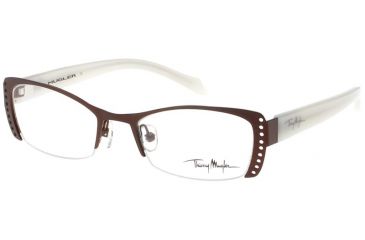 Image of Thierry Mugler Single Vision Prescription Eyeglasses 9299  Brown-Pearl Frame, Women, 50-19-135 9299-C3RX