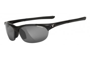 Image of Tifosi Wisp Sunglasses - Matte Black Frame, Smoke/AC Red/Clear Lenses 0040100101