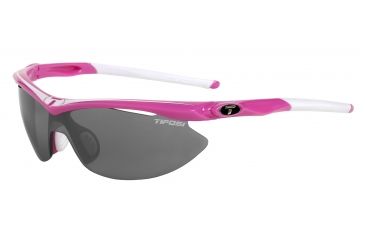 Image of Tifosi Slip Sunglasses - Neon Pink Frame, Smoke/AC Red/Clear Lenses 0010101601
