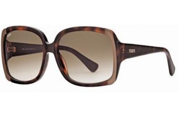 Image of Tod's TO0040 Sunglasses - Dark Havana Frame Color, Gradient Brown Lens Color