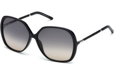 Image of Tod's TO0051 Sunglasses - Shiny Black Frame Color, Gradient Smoke Lens Color