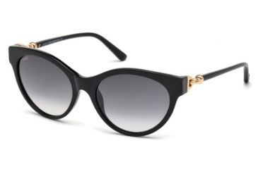 Image of Tod's TO0154 Sunglasses - Shiny Black Frame Color, Gradient Smoke Lens Color