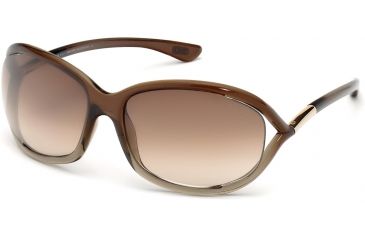 Image of Tom Ford FT0008 Sunglasses - Bronze Frame Color, Gradient Brown Lens Color