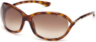 Image of Tom Ford FT0008 Sunglasses - Dark Havana Frame Color, Gradient Brown Lens Color
