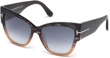Image of Tom Ford FT0371 Sunglasses - Grey Frame Color, Gradient Smoke Lens Color
