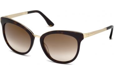 Image of Tom Ford FT0461 Sunglasses - Dark Havana Frame Color, Brown Mirror Lens Color