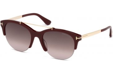 Image of Tom Ford FT0517 Sunglasses - Shiny Bordeaux Frame Color, Gradient Bordeaux Lens Color